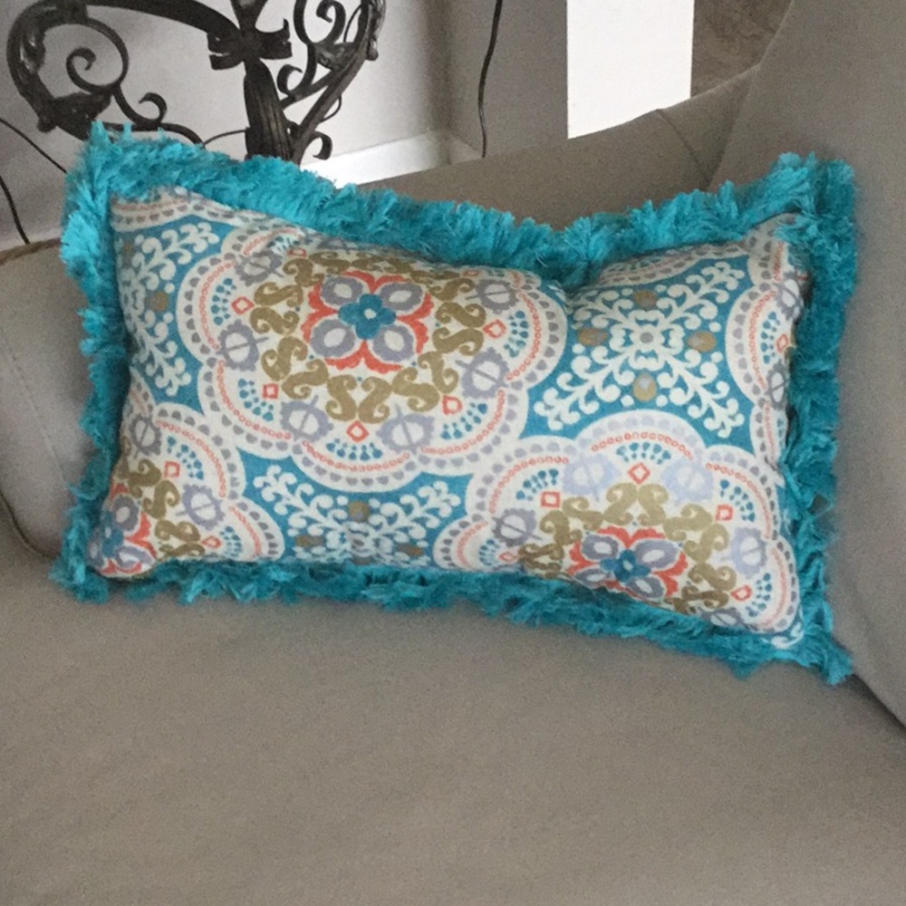 Beautiful sunbrella fabric throw pillow